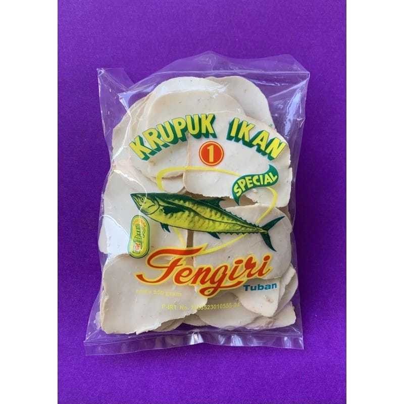 

krupuk ikan - Krupuk ikan spesial tengiri cap guci toak khas tuban/krupuk ikan terenak