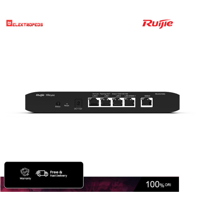 Ruijie RG-EG105G-P V2 Reyee Cloud Managed PoE Router - Ruijie Switch - Ruijie