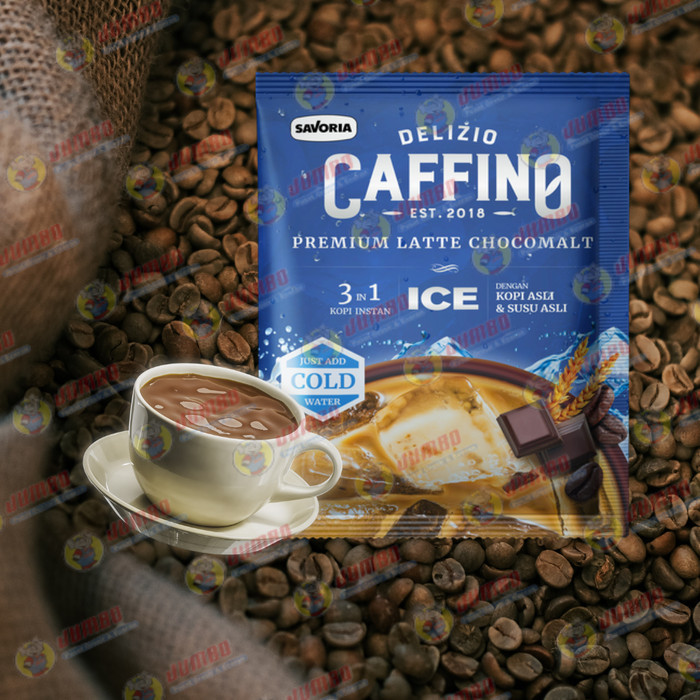 

Caffino Ice Renteng 27gr*10pcs Premium Latte Chocomalt / Delizio Coffe / Kopi Instan / Serbuk Kopi