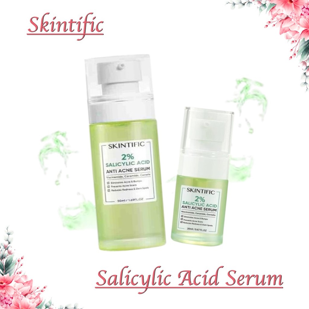 Girlsneed888 SKINTIFIC 2% Salicylic Acid Anti Acne Serum 20ml | Serum Mencerahkan Peeling Dark Spot 
