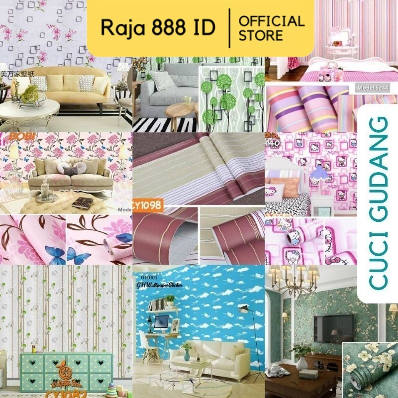 [CUCI GUDANG] Wallpaper Stiker Dinding Tripleks Orange Bobi KCT Sticker Walpaper DIY Berperekat GH C