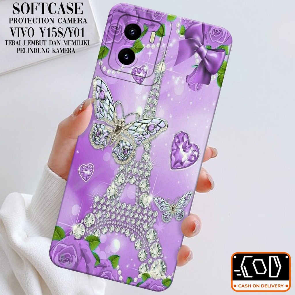 Case Hp Vivo Y15S/Y01 Terbaru- Soft Macaron Pro Camera - Softcase Vivo Y15S/Y01 Terbaru - Casing Viv