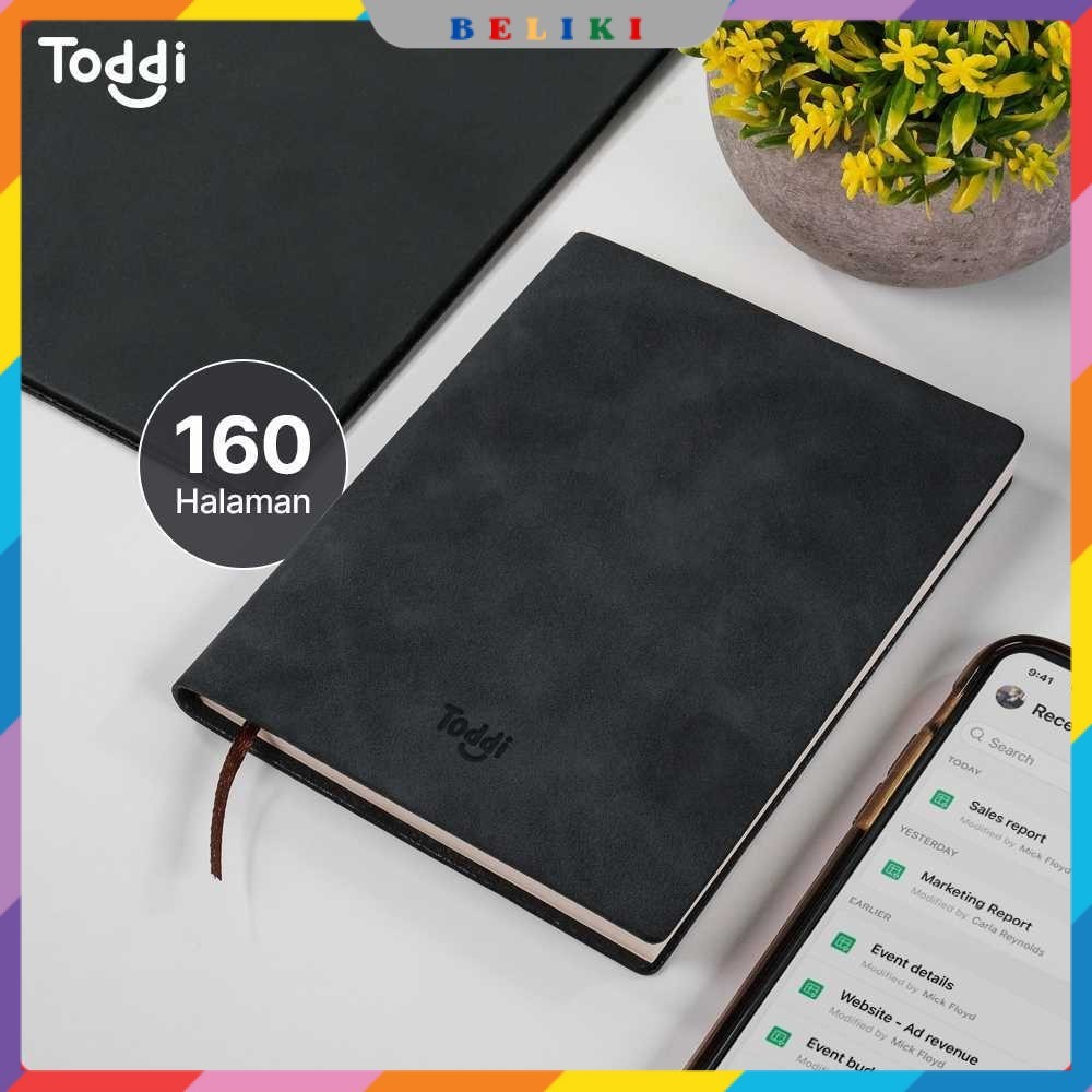 

Toddi Buku Jurnal Hardcover Notebook Diary 68GSM 160 Lembar Grid - 173