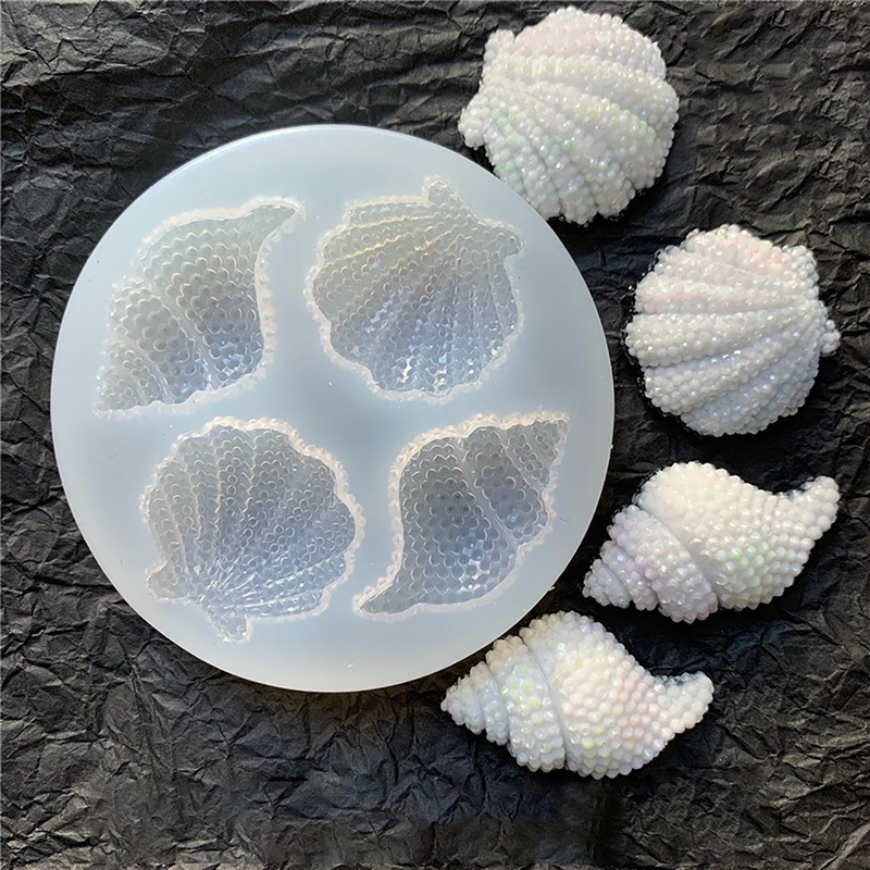 

Shell Conch Resin Mold 3D Simulation Shell Starfish DIY Fondant Chocolate Cake Decoration Crafts Baking Tools