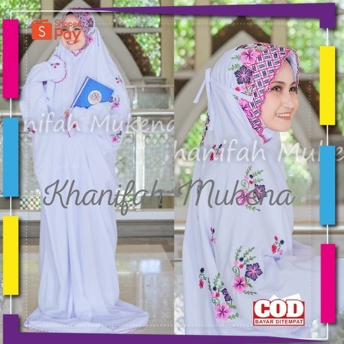 RAMADHAN SALE // Mukena Mukenah Lajuran Terusan Langsungan Putih Bordir Santri Gontor Dewasa Bordir 