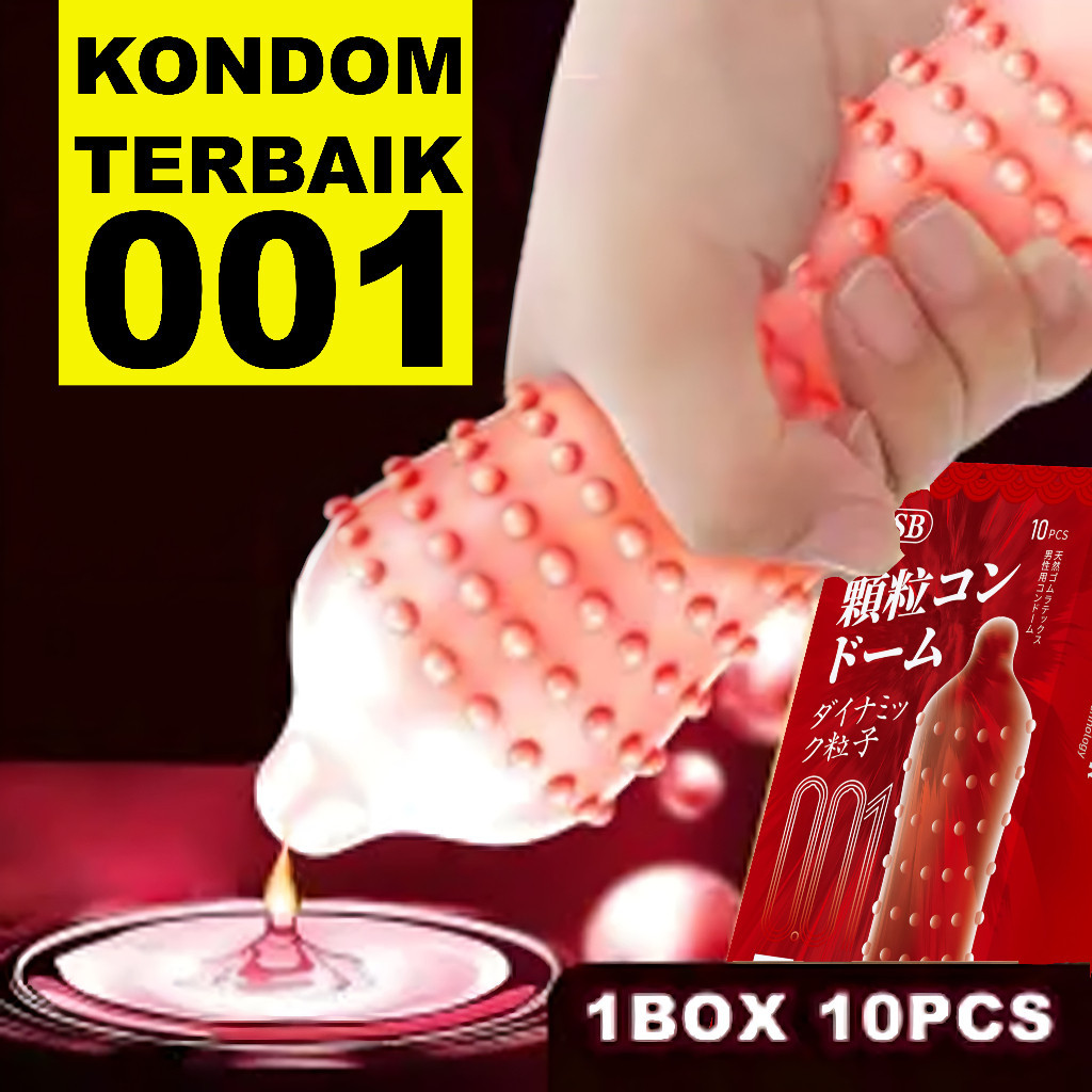 Kondom Pria 001 Delay Lubricant Premium - Kondom Tahan Lama untuk Pria Tertipis Berduri Bersisik dan