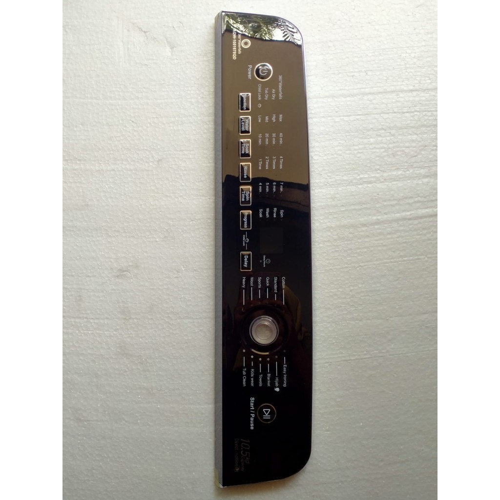 COVER PANEL TOMBOL PCB DISPLAY MESIN CUCI TOP LOAD AQUA AQW-1051678QD AQW 1051678QD