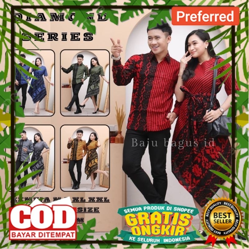 COUPLE DRESS NATAL BATIK | Dress Natal | Dress Batik Kapelan | Batik Pasangan// BATIK MODEL BARU / B