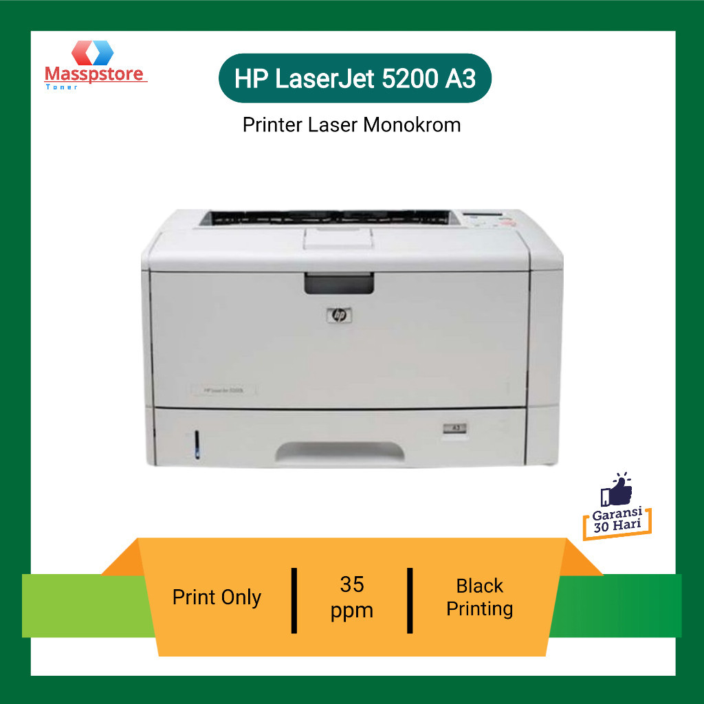 PROMO DISKON 65% Printer hp laserjet 5200 A3 printer A3 5200  Printer Laser Hitam putih