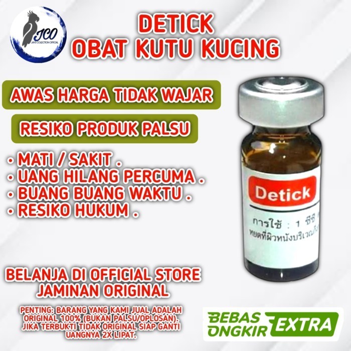 DETICK 1 ML OBAT TETES KUTU KUCING DETICK OBAT KUTU KUCING