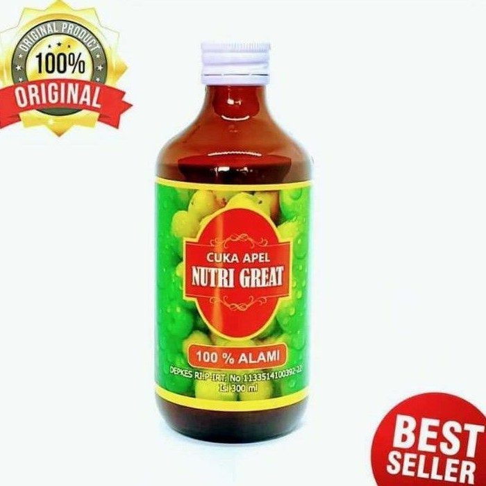 

Cuka Apel Nutrigreat 100% ALAMI Non alkohol 300 ml