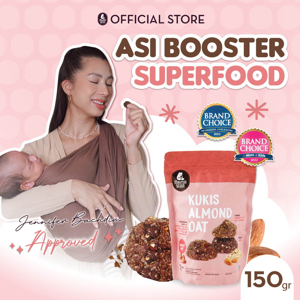 

MamaBear KUKIS ALMOND OAT Choco Chip - KUKIS ASI Booster Pelancar Peningkat Produksi ASI