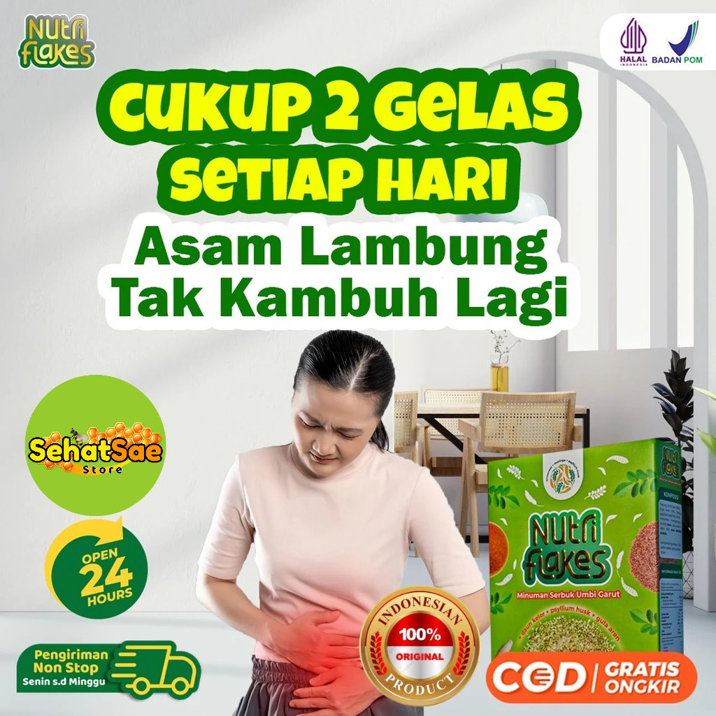 

- Minuman Umbi Garut & Ekstrak Daun Kelor Cukupi Kebutuhan Serat Harian & Kebutuhan Vitamin Kontrol Kadar Gula Darah Sarapan Diet Penurun Berat Badan BB Lancarkan Pencernaan Sumber Vitamin & Serat Sehatsae_Store Nutriflakes