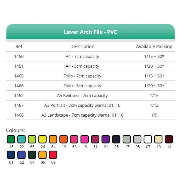 

PROMO!! -Ordner Bantex 1450 A4 Warna-Warni - 15