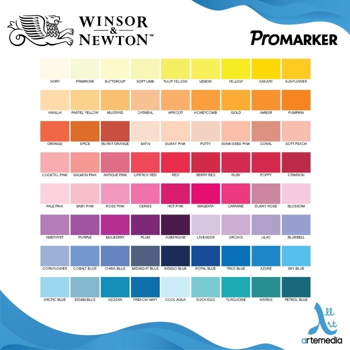 

PROMO!! -Marker Winsor & Newton Promarker Dual Point Pena Kuas Warna