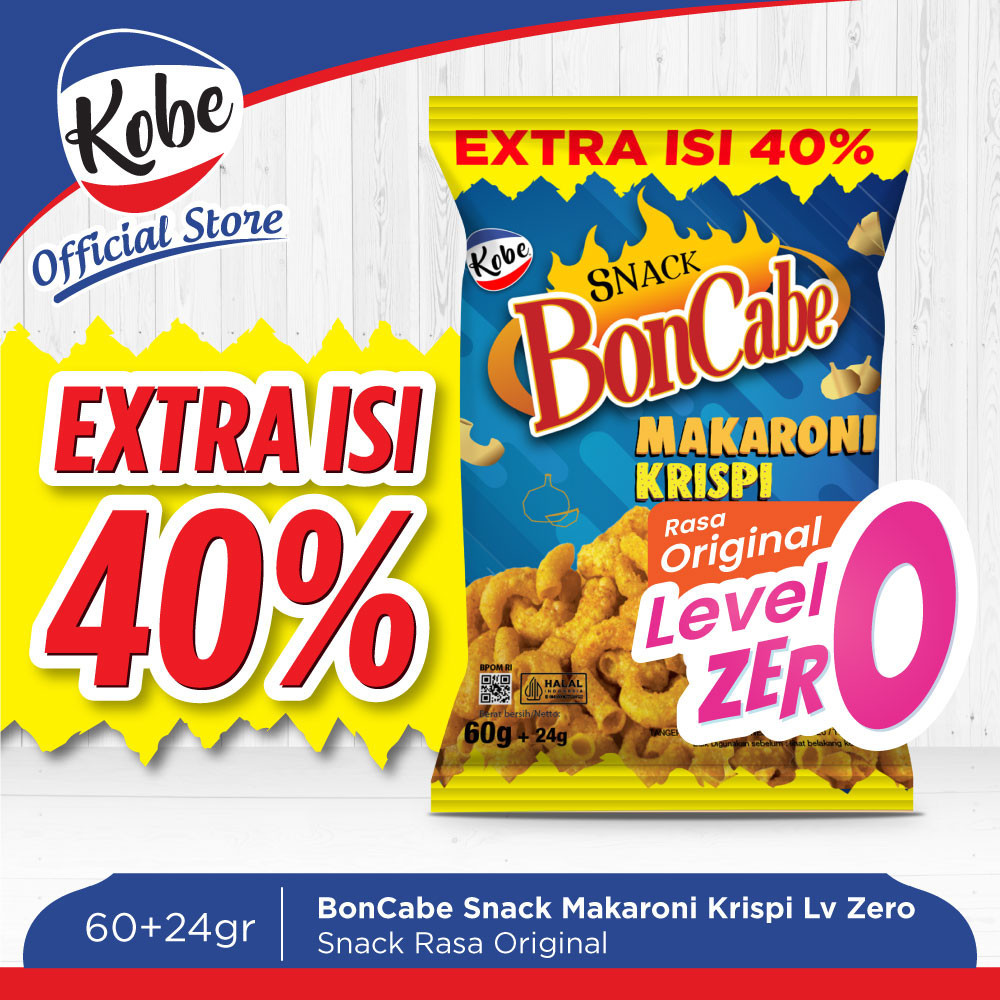 

Snack Boncabe Makaroni Krispi Rasa Original Lv 0 60+24gr Extra 40%