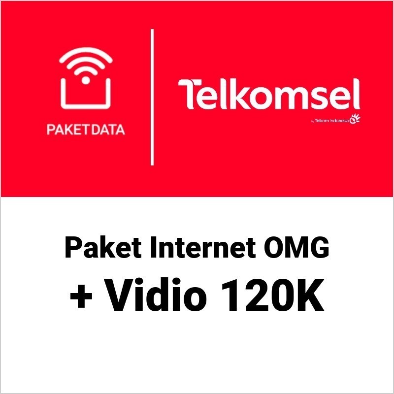 Paket Internet Bulanan OMG + Vidio 120K Telkomsel