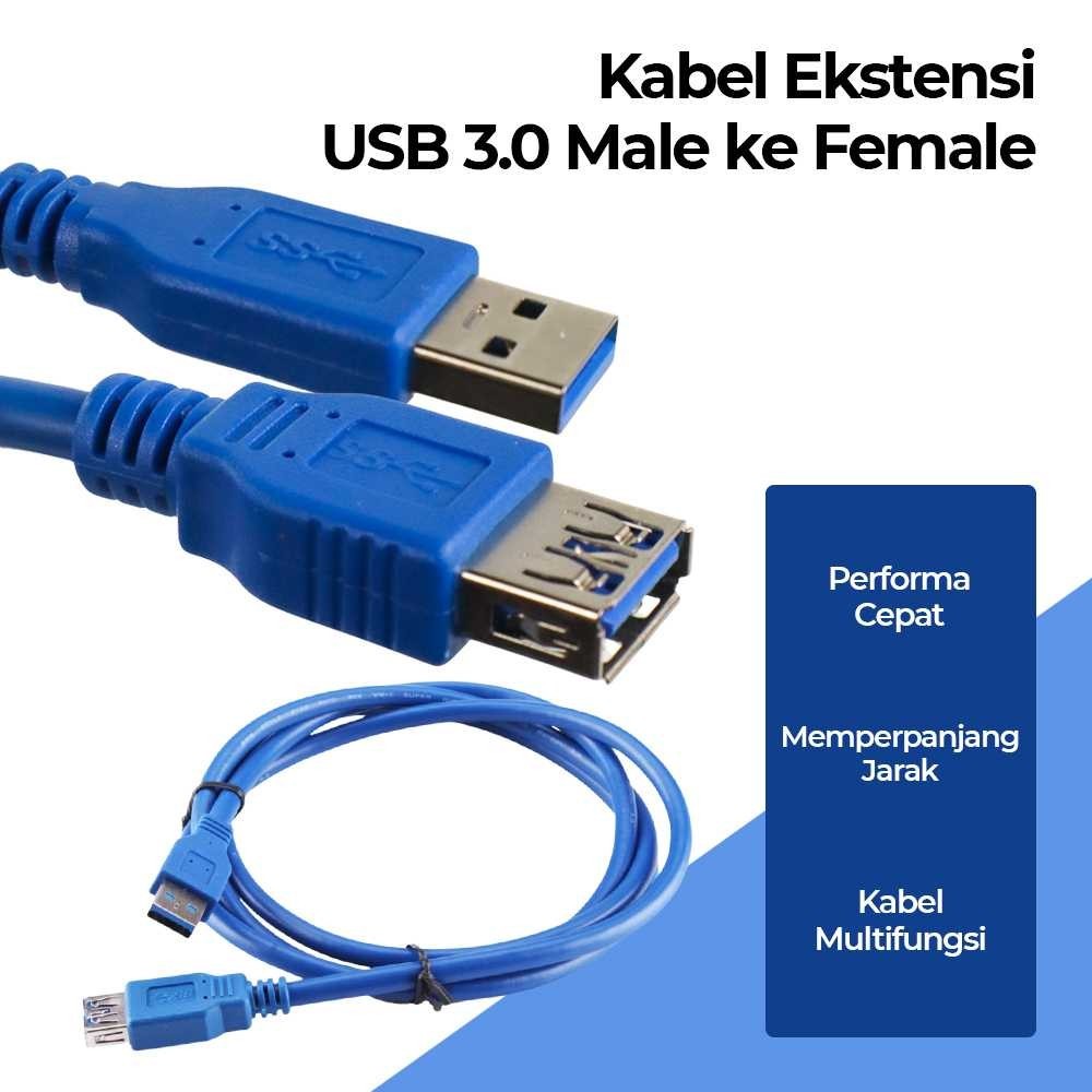 Kabel USB Ekstensi Extension Sambungan Laptop Komputer Cable USB 3.0 Male ke Female Kabel Ini Dapat 
