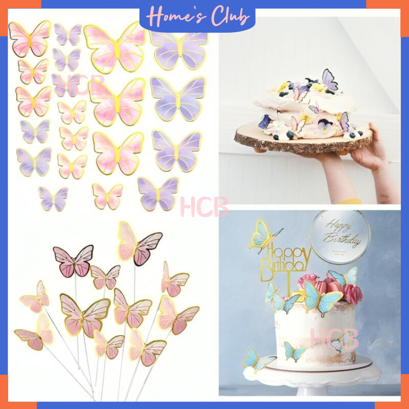 

HCB Topper Kue Kupu Kupu 10Pcs / Topper Butterfly / Korea Ulang Tahun Dekorasi Kue / Dekorasi Ulang Tahun Birthday