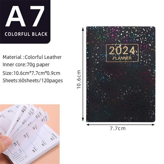 

TRFF Buku Catatan Harian 2024 Notebook Planner 365 Days Glitz MK20
