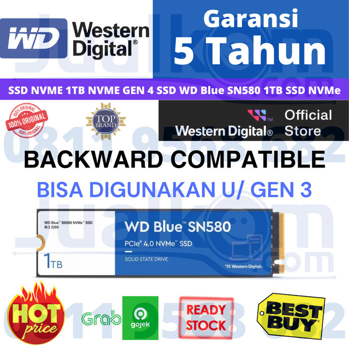 SSD NVMe 1TB GEN 4 SSD WD Blue SN580 1 TB NVMe GEN4