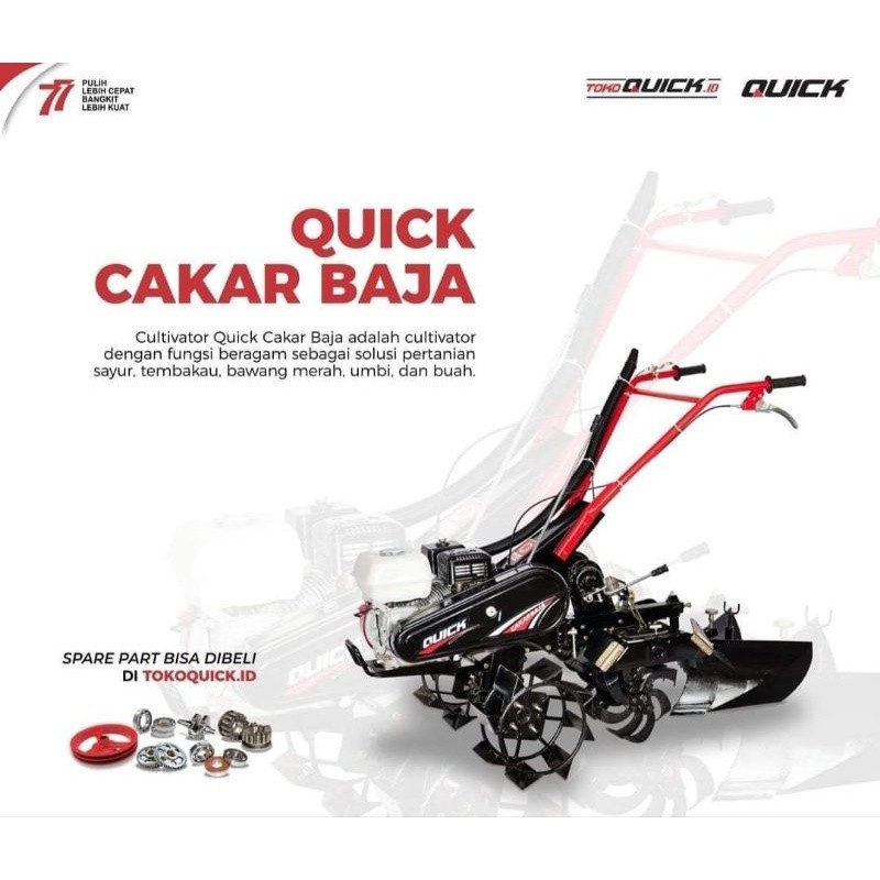 Mesin Traktor Bajak Sawah Ladang Quick Cakar Baja Engine Honda GX200