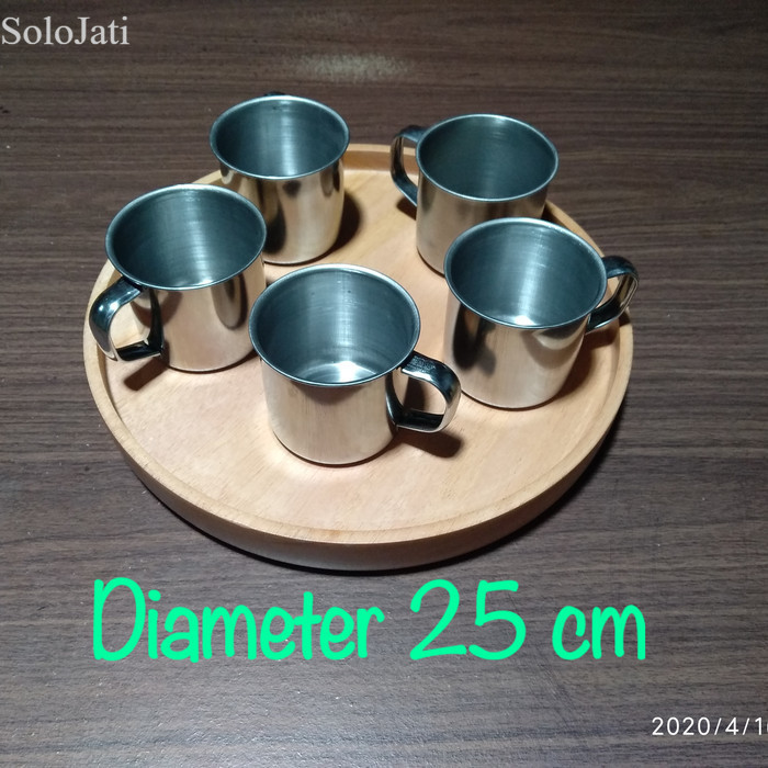 

Baki Kayu Bulat / Nampan Kayu / Tray Kayu / Round Tray Diameter 25 cm murah