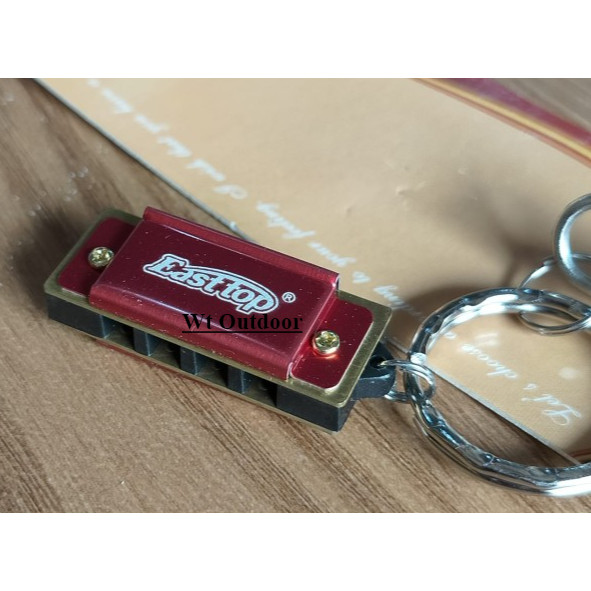Miniatur Harmonika Mini 4 holes gantungan kunci Harmonica