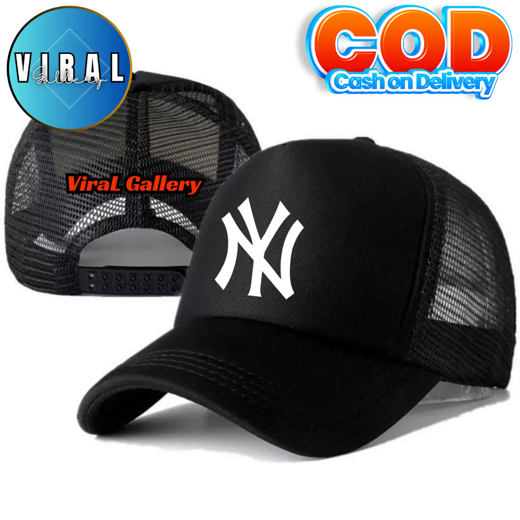 ViraL Gallery Topi Trucker NY - Topi Distro NY Logo - Topi NY Premium - Topi Pria Dewasa - Topi Pria