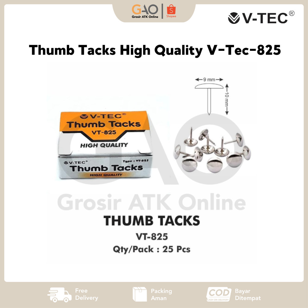 

Thumb Tacks Paku Payung High Quality V-Tec-825