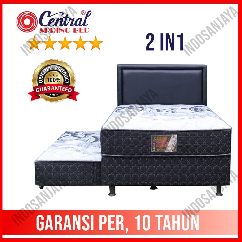 kasur springbed central deluxe 2 in 1 ukuran 120 x 200 Fullset