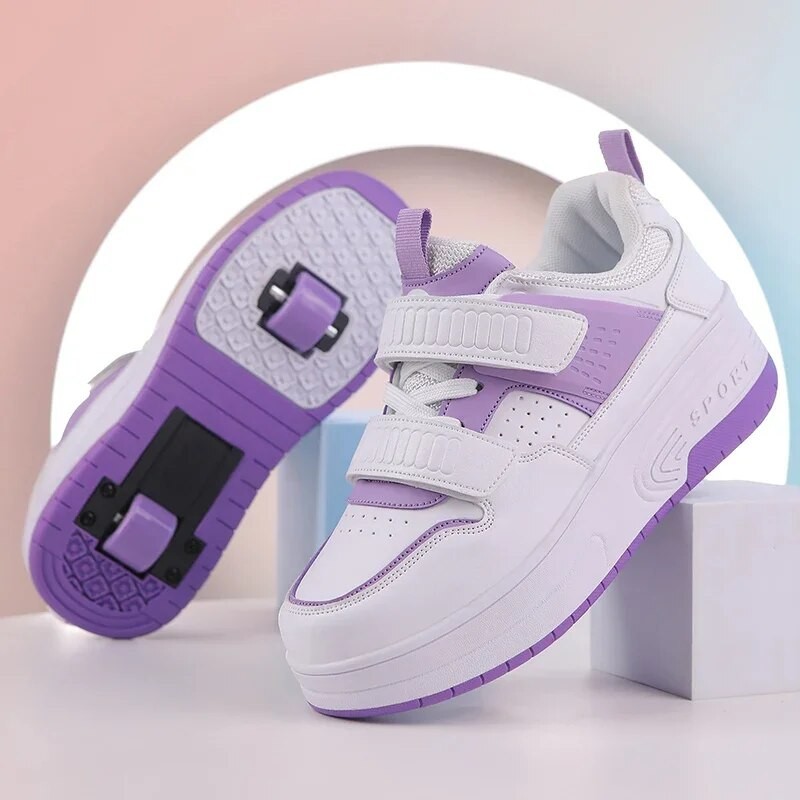 Luxury Brand Roller Skates Shoes for Kids Purple Pink Boys Outdoor Roller Skates Sneakers Girls Inli