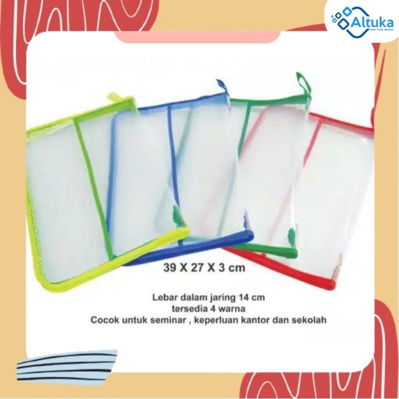 

Map Jala Transparan Resliting Folio / Map Zipper Folio