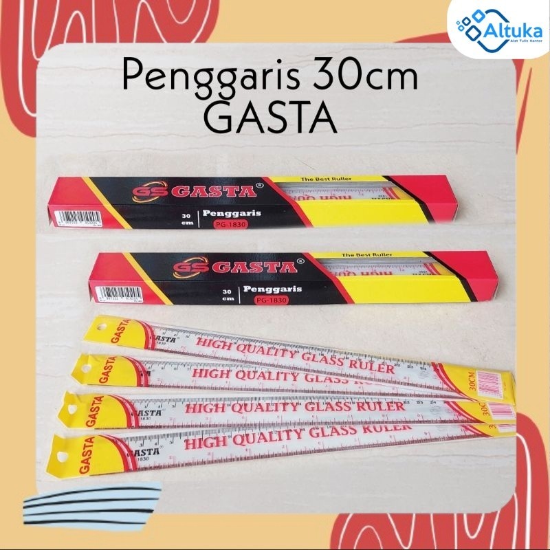 

Penggaris Plastik 30 cm GASTA dan HORE