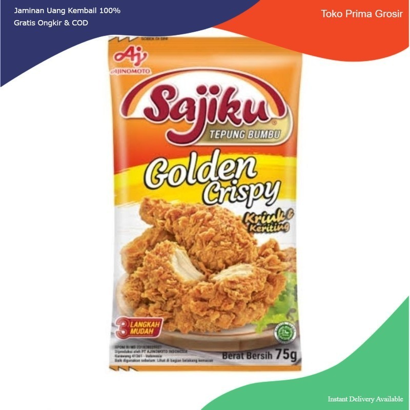 

Tepung Bumbu Sajiku Serbaguna dan Golden Crispy Sachet 10 x 75 Gram