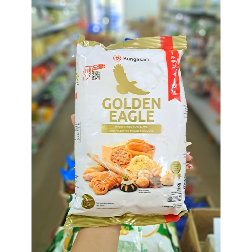 

Bungasari Terigu Protein Tinggi Golden Eagle 1kg