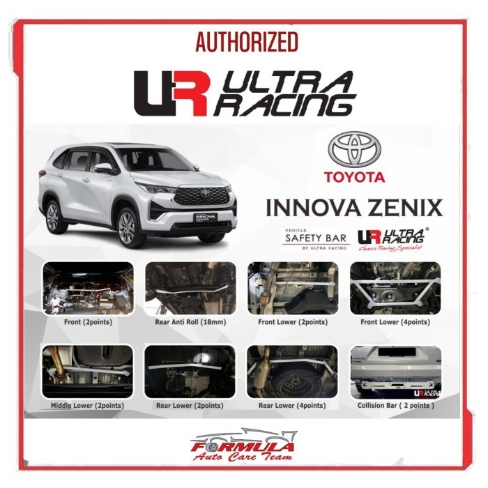 Stabiliser ULTRA RACING Rear Anti Roll Swaybar Innova Zenix 18mm