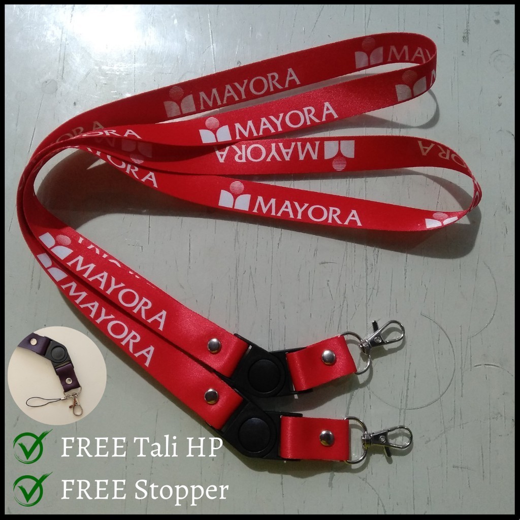 

[Mayora] Tali Lanyard Custom / Custom Lanyard Name Tag Staff / Keplek Karyawan