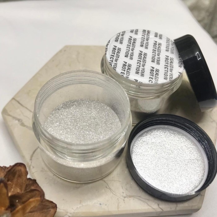 

EDIBLE LUSTER DUST 5 GR BUBUK GLITTER PEWARNA MAKANAN METTALIC COLOR - RUTILE SILVER