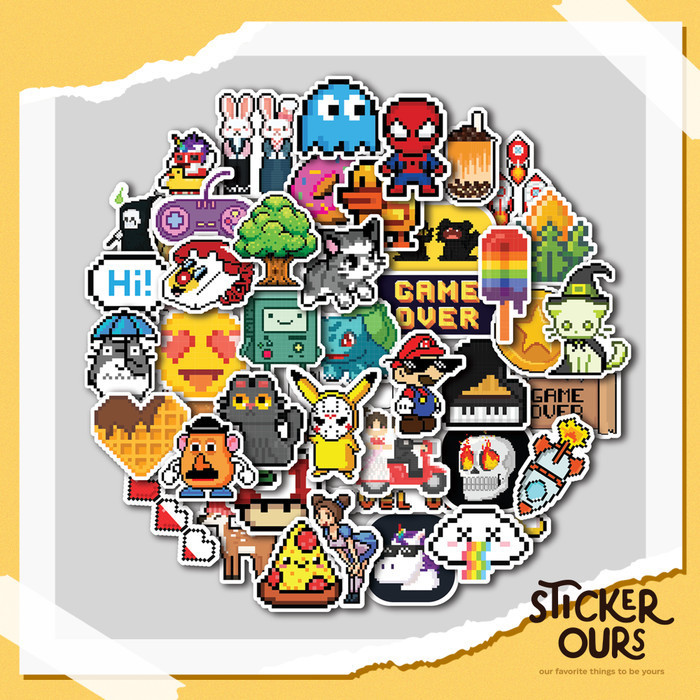 

STICKER PACK PIXEL ART | STIKER TUMBLER LAPTOP | STIKER KOPER HELM