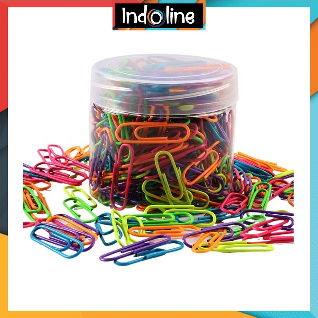 

✔️ Paper Klip/Klip Kertas Warna Warni Free Tempat Import COD