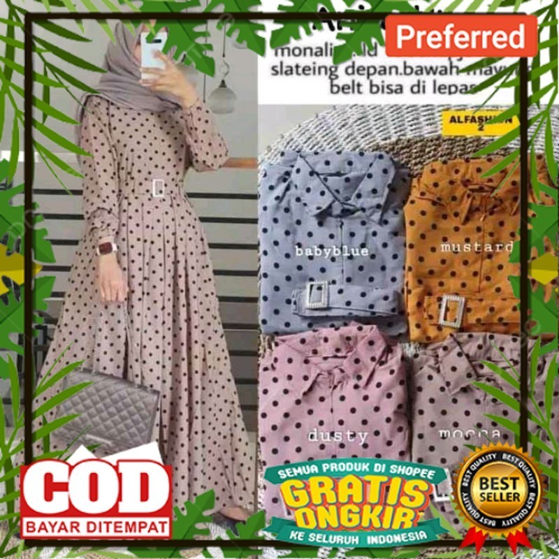 POLKADOT/GAMIS POLKADOT/TERLARIS// BAJU MUSLIM RAMADHAN 2024