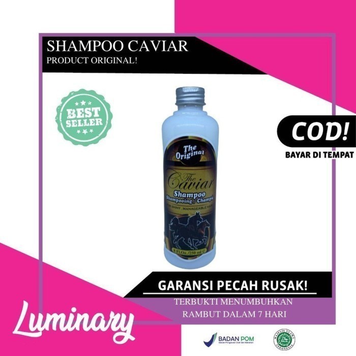 SHAMPOO SAMPO RAMBUT CAVIAR SHAMPO KUDA PELURUS RAMBUT KERITING HALUS Import