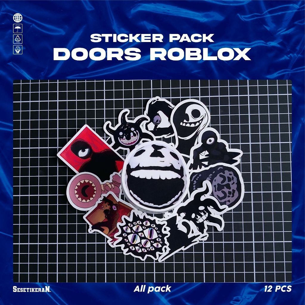 

COD✨ Sesetikeran Pack Stiker Doors Robloxes Keren Untuk Koper Laptop Skateboard