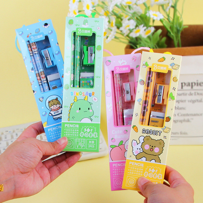 

Stationary Set 5 In 1 Pensil Set Alat Tulis Sekolah Karakter Alat Tulis Set Alat Tulis