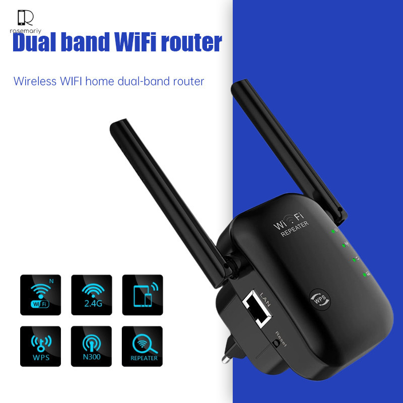 Nirkabel WiFi Repeater Network Signal Router Home-Band Router- Rose'3C