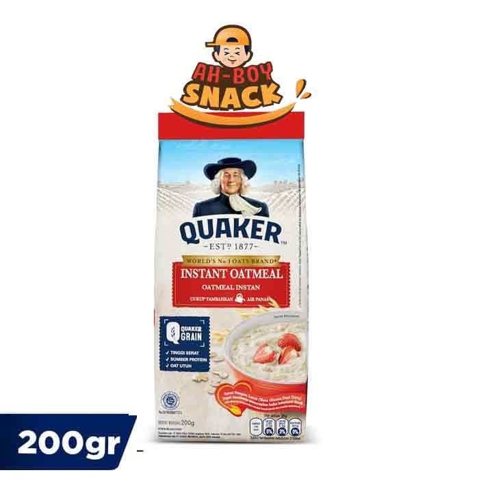 

QUAKER INSTAN OATMEAL 200 GRAM - QUAKER GRAIN OATMEAL TINGGI SERAT 200 GRAM - UNTUK DIET