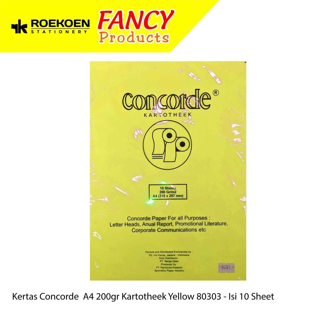 

Kertas Concorde A4 200gr Kartotheek Isi 10 Sheet Kertas Sertifikat Kertas Piagam