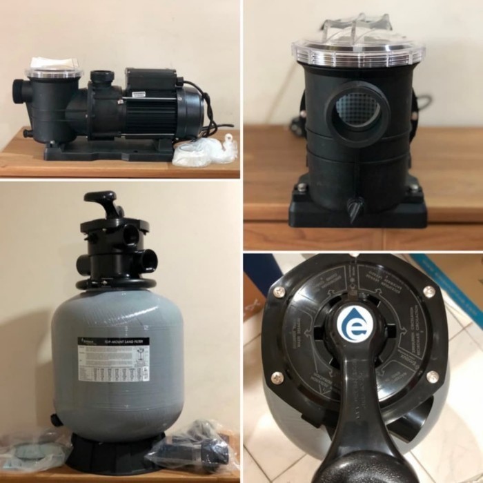 Pompa Air Kolam Renang 1 hp Paket pompa Kolam Renang + sand Emaux 16"
