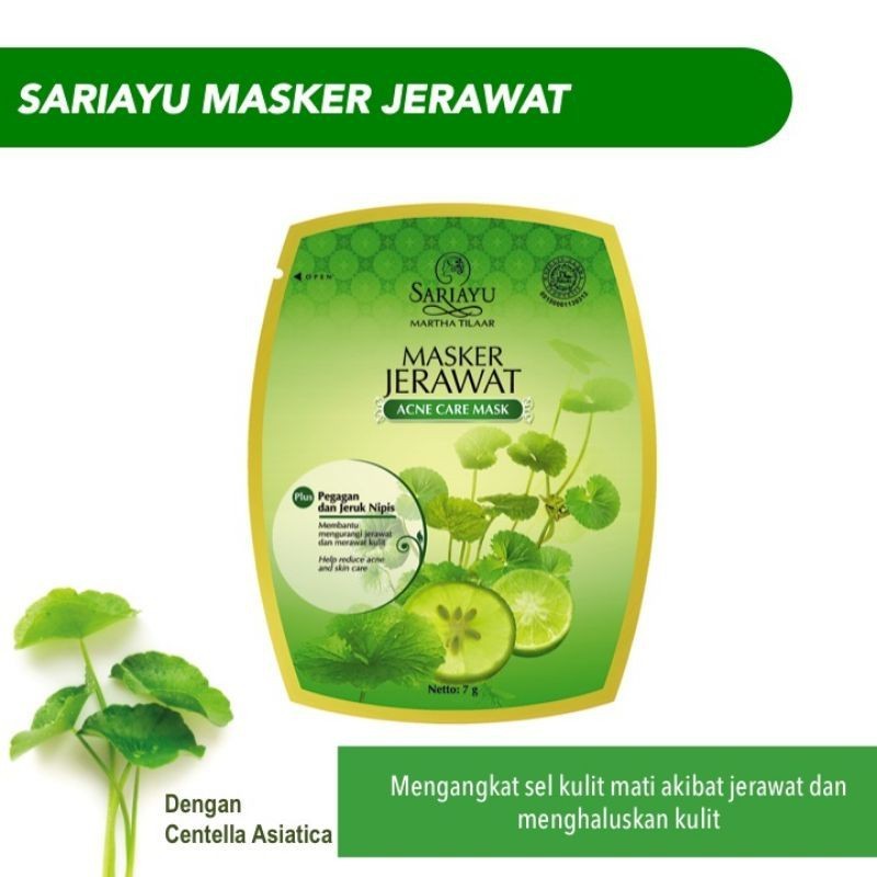 Masker Jerawat Sachet sariayu  | MASKER ACNE SARIAYU